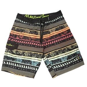 🌴 Maui and Sons Men’s Swim Trunks – Size 34 – Tropical Surf Vibes